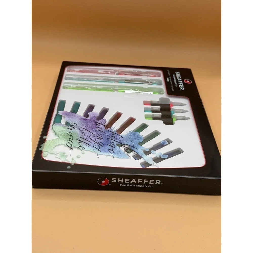 Sheaffer Maxi Calligraphy Fountain Pen Set 3 Pens Nibs 20 Ink Cartridges